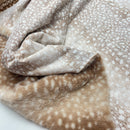 Fake Fur Plüsch Stoff Fellimitat Reh Muster beige