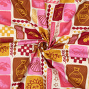 Poppy feine Baumwolle Stoff Muster gelb