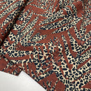 Weiche Baumwolle Stoff für Bekleidung Leo Muster braun