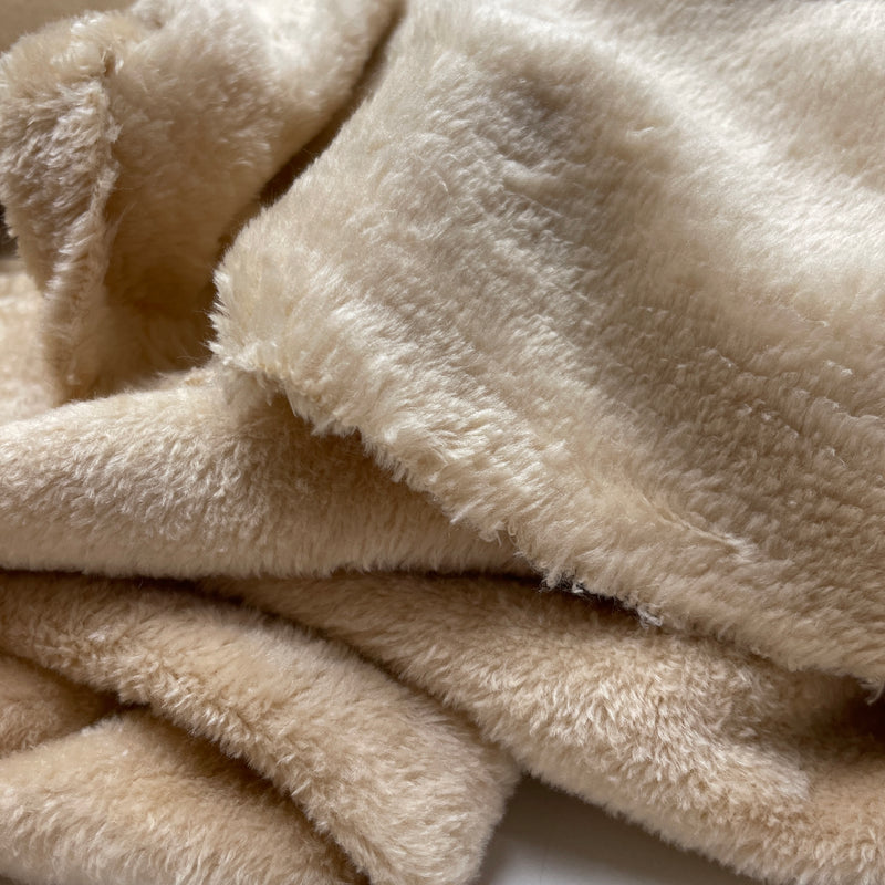 Polar Fleece Stoff uni beige