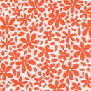 Musselin Stoff Double Gauze Baumwolle Blumen orange