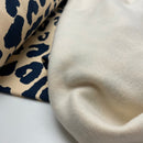 Ilja Fabrics Sweat angeraut Leo Animal Print blau