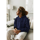 Denim French Terry Sweat Stoff dunkelblau