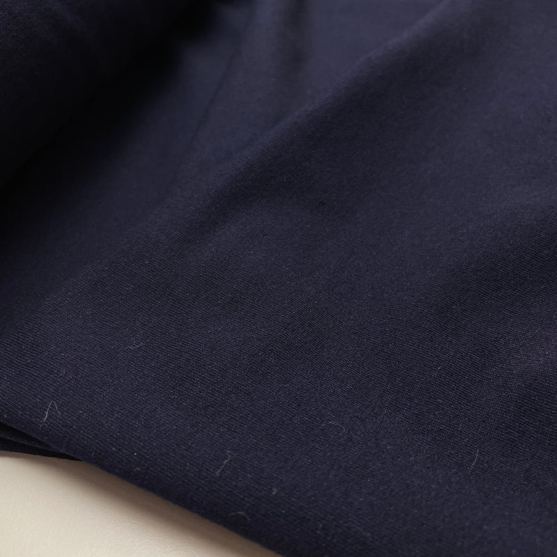 Denim French Terry Sweat Stoff dunkelblau