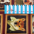 Canvas Baumwolle Stoff Hunde Dogs braun