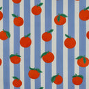 Poppy Design Beschichtete Baumwolle Stoff Streifen orangen blau