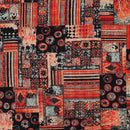 Viskose Stoff mit Muster orange