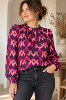 Viskose Ecovero Stoff Webware Batik Muster pink