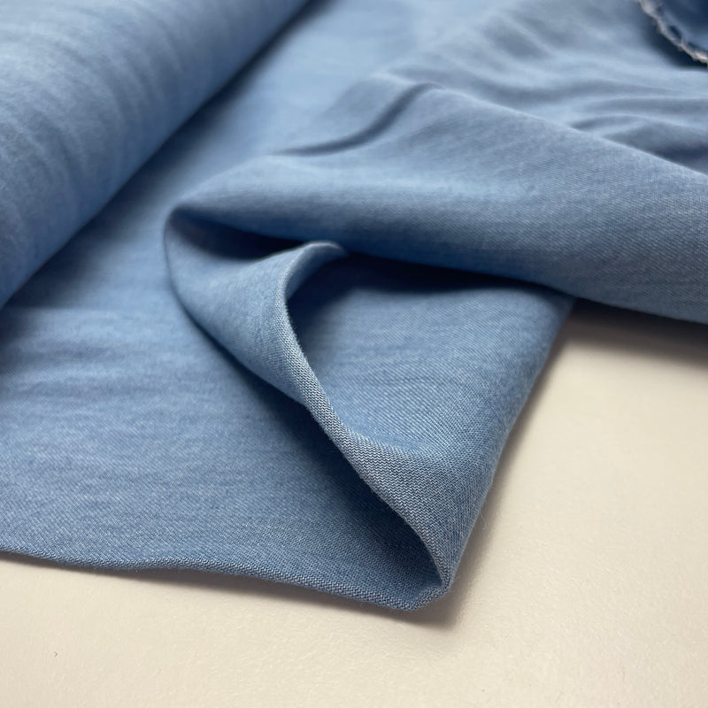 Tencel Lyocell Webware Stoff Denim Jeans hellblau