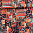 Viskose Stoff mit Muster orange