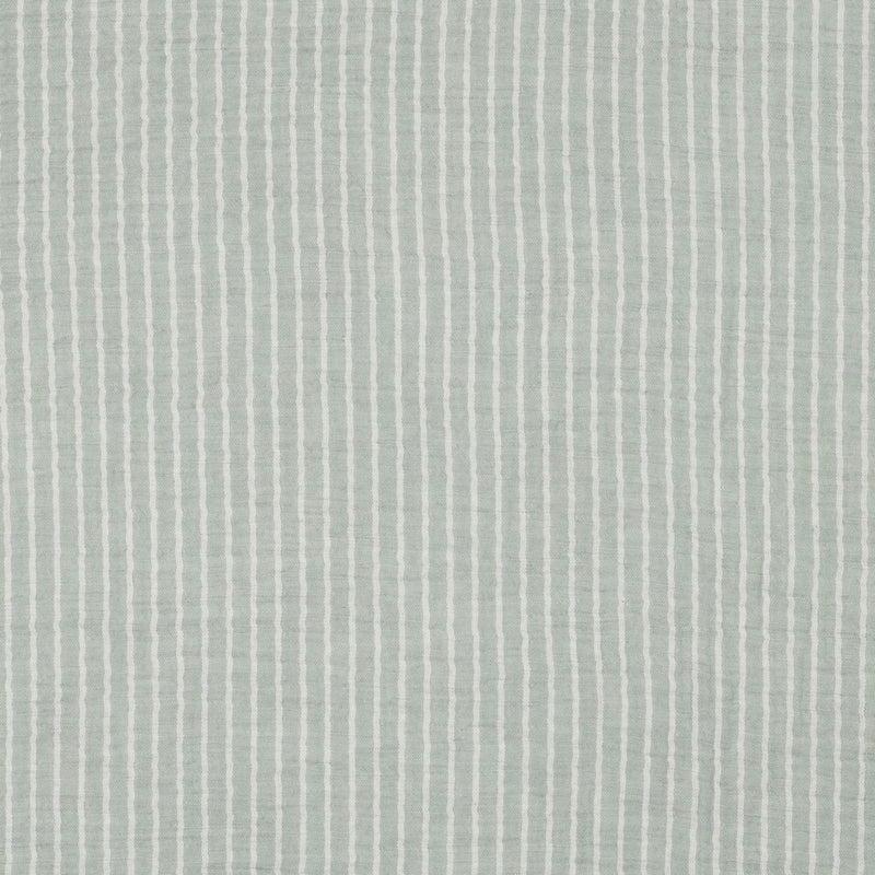 Musselin Stoff Double Gauze Baumwolle Streifen grün
