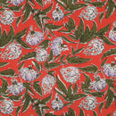 Handgefertigte Batik Baumwolle Blumen orange