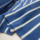 Kurzfloorfrottee Frottee Streifen blau weiß