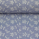 Swafing Luna Baumwolle Stoff Stickerei blau