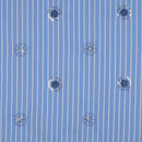 Cotton Baumwolle Webware Pailetten Streifen blau