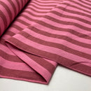 Dyed Baumwolle Stoff Streifen rosa