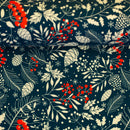 Swafing Holly angerauter Sweat Stoff  Weihnachten blau rot