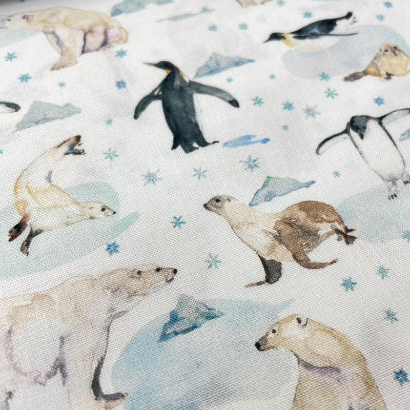 Westfalen Stoff Baumwolle Polar Friend weiß
