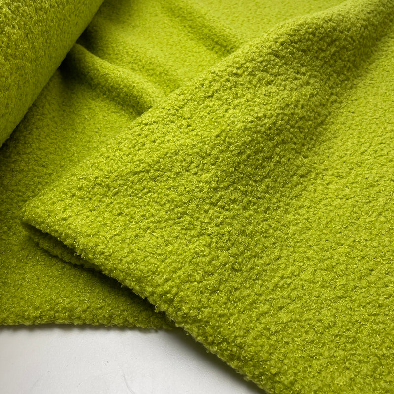 Teddy Stoff Jackenstoff mit Fleeceabseite hellgrün