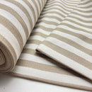 Denim Jeans leichte Baumwolle Stoff Streifen beige weiß