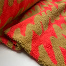 Fibre Mood Teddy Plüsch Stoff Jackenstoff Muster orange