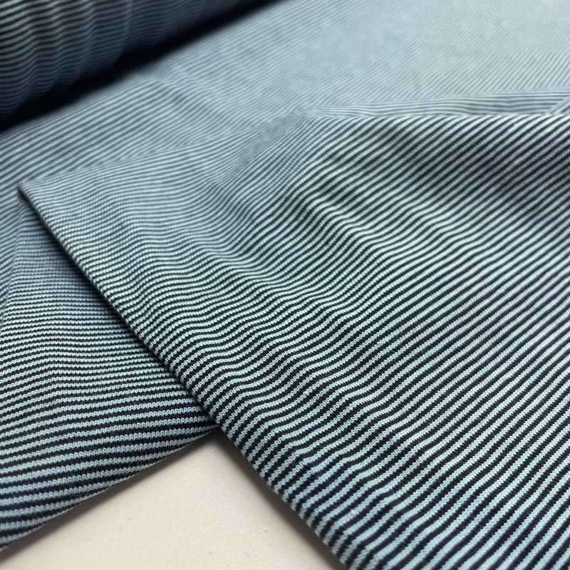 Jersey Stoff Streifen blau/hellblau Swafing Bella