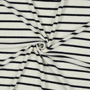 Kurzfloorfrottee Frottee Streifen weiß dunkelblau