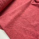 Kurzfloorfrottee Jacquard Stoff Ausbrenner rosenholz