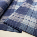 Baumwoll Flanell Stoff Swafing Yukon blau kariert