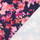 Poppy Jersey digital Stoff Blumen blau