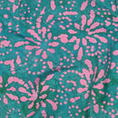 Handgefertigte Batik Baumwolle Muster petrol rosa