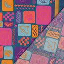 Poppy feine Baumwolle Stoff Muster pink