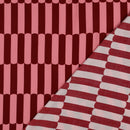 Viskose Ecovero Stoff Webware Muster rosa rot