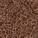 Rippjersey Stoff Leo beige braun