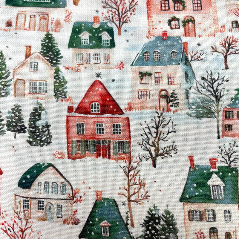 Westfalen Stoff Baumwolle Trondheim Weihnachten Häuser