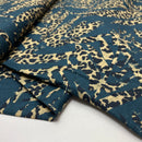 Weiche Baumwolle Stoff für Bekleidung Leo Muster blau