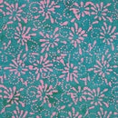 Handgefertigte Batik Baumwolle Muster petrol rosa