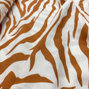 Viskose Stoff Webware Zebra Muster karamell