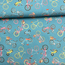 Westfalenstoffe Stoff Baumwolle Münster Fahrräder blau