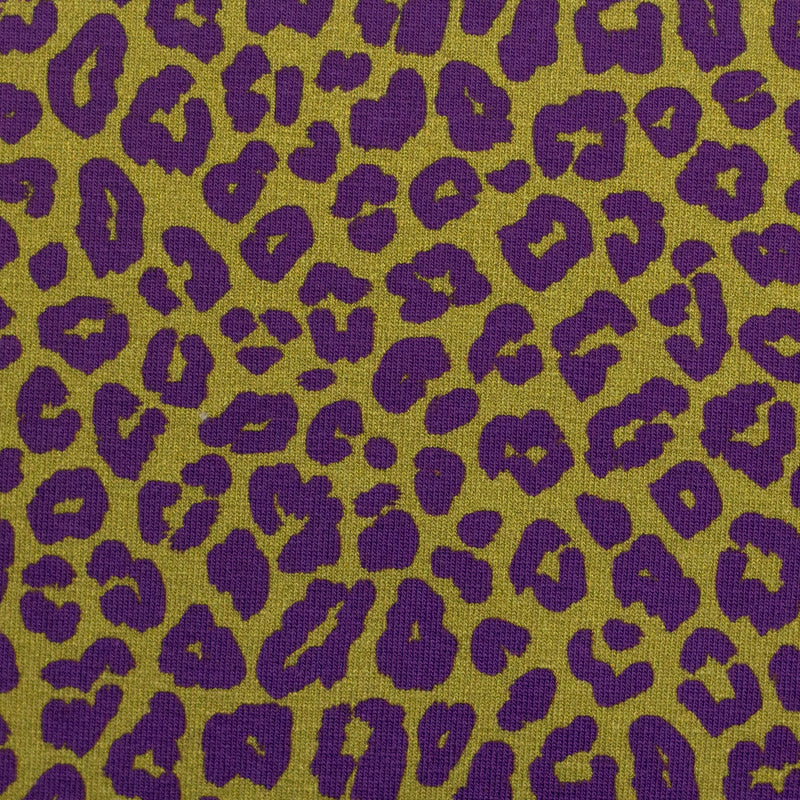 Swafing Cleopatra Jersey Stoff Leo Animalprint lila