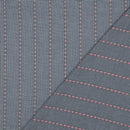 Baumwolle Jacquard Webware Stoff Blumen kariert blau