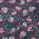 Handgefertigte Batik Baumwolle Blumen lila