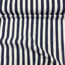 Mind the Maker Baumwoll Leinen Stoff Lined up blau