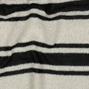 Strick Jacquard Stoff Streifen schwarz
