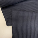 Toptex Bambus Rippenstrick Stoff uni dunkelblau