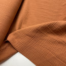 Musselin Stoff Double Gauze Baumwolle braun