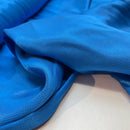 Fibre Mood Viskose Webware Stoff uni blau glänzend