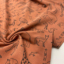 French Terry Sweat Stoff Safari braun