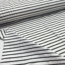 Jersey Stoff Streifen oliv weiß