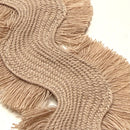 Zackenlitze mit Fransen 60mm breit beige
